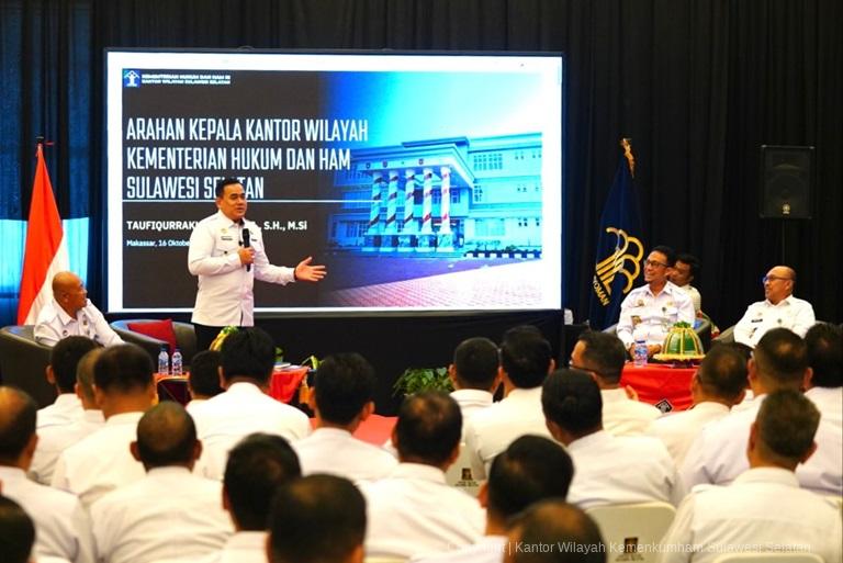 Beri Pengarahan Ini Pesan Kakanwil Kemenkumham Sulsel Kepada Jajarannya1