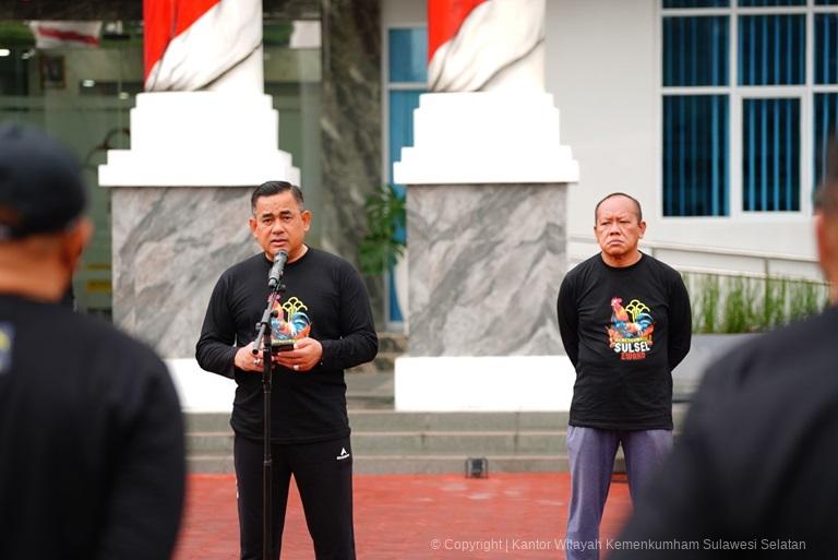 Bangun Kekompakan Pegawai Kanwil Kemenkumham Sulsel Senam Bersama4