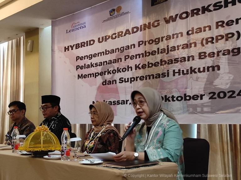 Direktur Diseminasi dan Penguatan HAM Buka Upgrading Workshop LKLB di Makassar