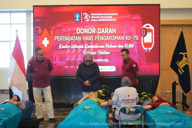 Donor Darah Kemenkumham Sulsel Kumpulkan 113 Kantong Darah