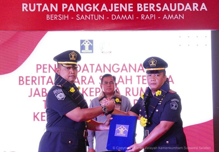 Hadiri Sertijab Karutan Pangkajene Kakanwil Kemenkumham Sulsel Tekankan Sinergitas dan Kolaborasi