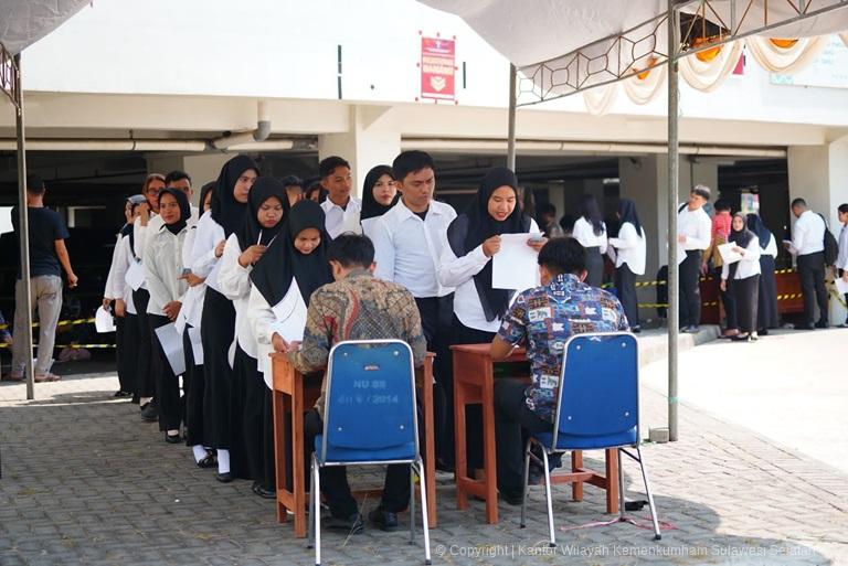 Hari Pertama SKD Kanwil Kemenkumham Sulsel Diikuti 1045 Peserta4