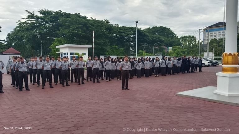 Kadivim Kanwil Kemenkumham Sulsel Mengingatkan Pegawai Agar pandai Bersyukur