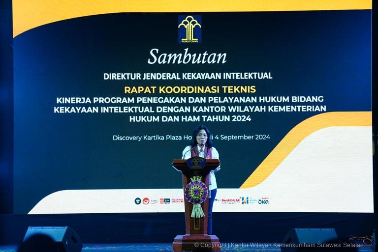 Kakanwil Kemenkumham Sulsel Hadiri Pembukaan Rakor Kinerja Kekayaan Intelektual di Bali