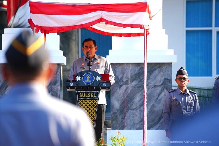 Kanwil Kemenkumham Sulsel Gelar Upacara Hari Kesaktian Pancasila