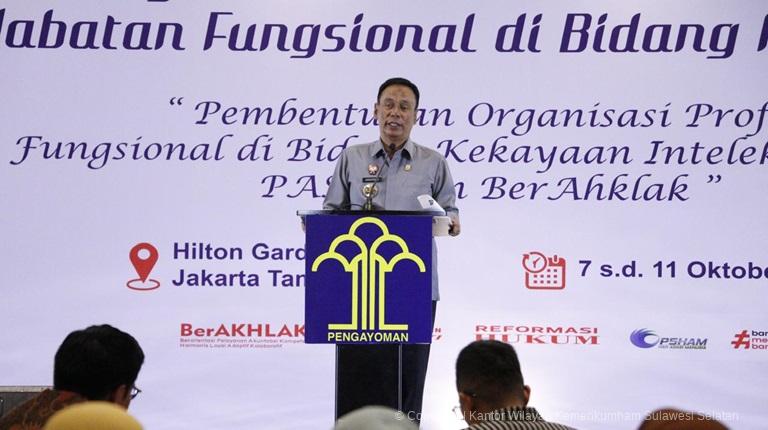 Kanwil Kemenkumham Sulsel mengikuti Penyusunan Peraturan Pelaksana Jabatan Fungsional di Bidang Kekayan Intelektual