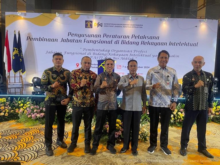 Kanwil Kemenkumham Sulsel mengikuti Penyusunan Peraturan Pelaksana Jabatan Fungsional di Bidang Kekayan Intelektual1