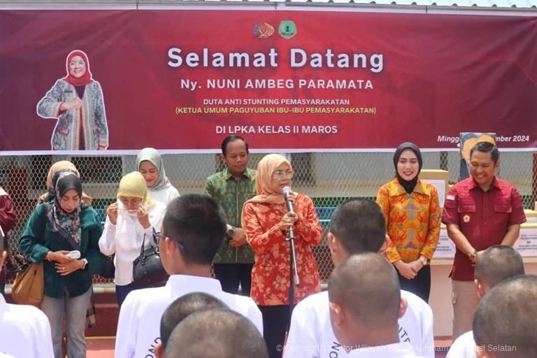 Kunjungi LPKA Maros Ketua Umum PIPAS Pusat Sapa Anak Anak Binaan