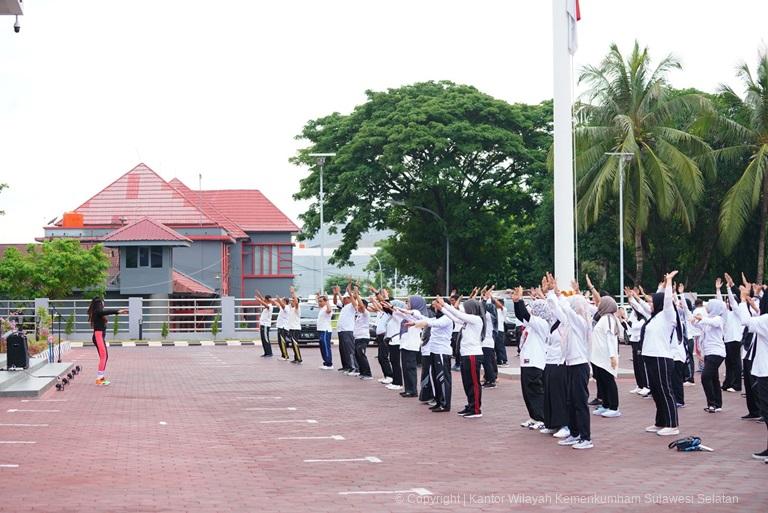 Pegawai Kanwil Kemenkumham Sulsel Olahraga Bersama2