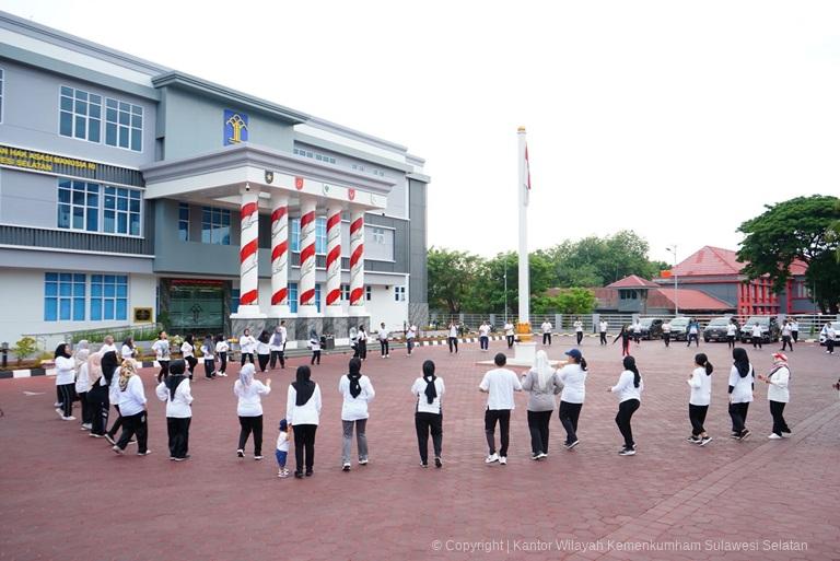 Pegawai Kanwil Kemenkumham Sulsel Olahraga Bersama3