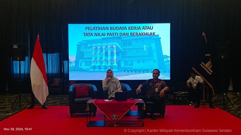 Penyuluh Hukum Kanwil Kemenkumham Sulsel Sampaikan Penerapan Budaya Kerja1