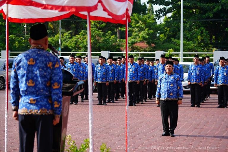 Peringati Hari Pahlawan Kanwil Kemenkumham Sulsel Gelar Upacara2