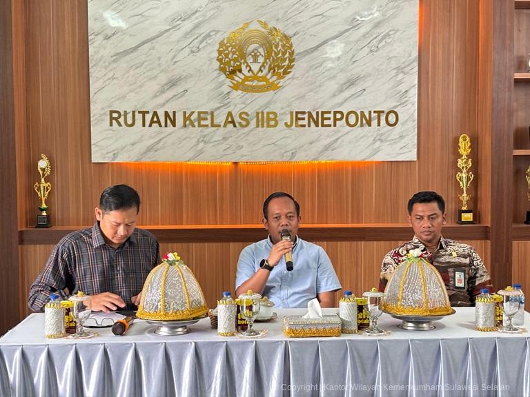 Sambangi Rutan Jeneponto Kadivpas Kanwil Kemenkumham Sulsel Beri Sejumlah Arahan