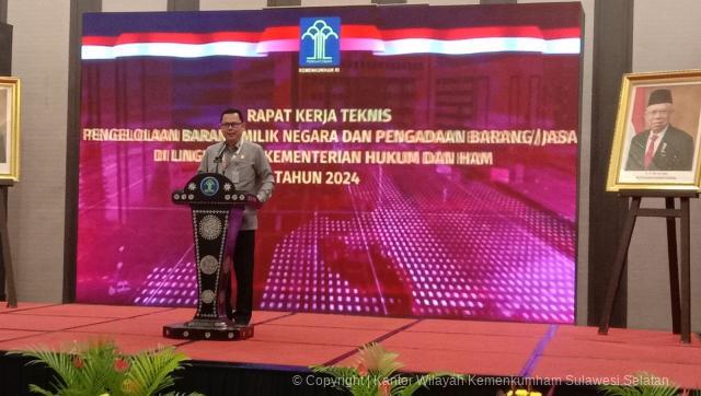  Kanwil Kemenkumham Sulsel Ikuti Rakernis BMN 2024